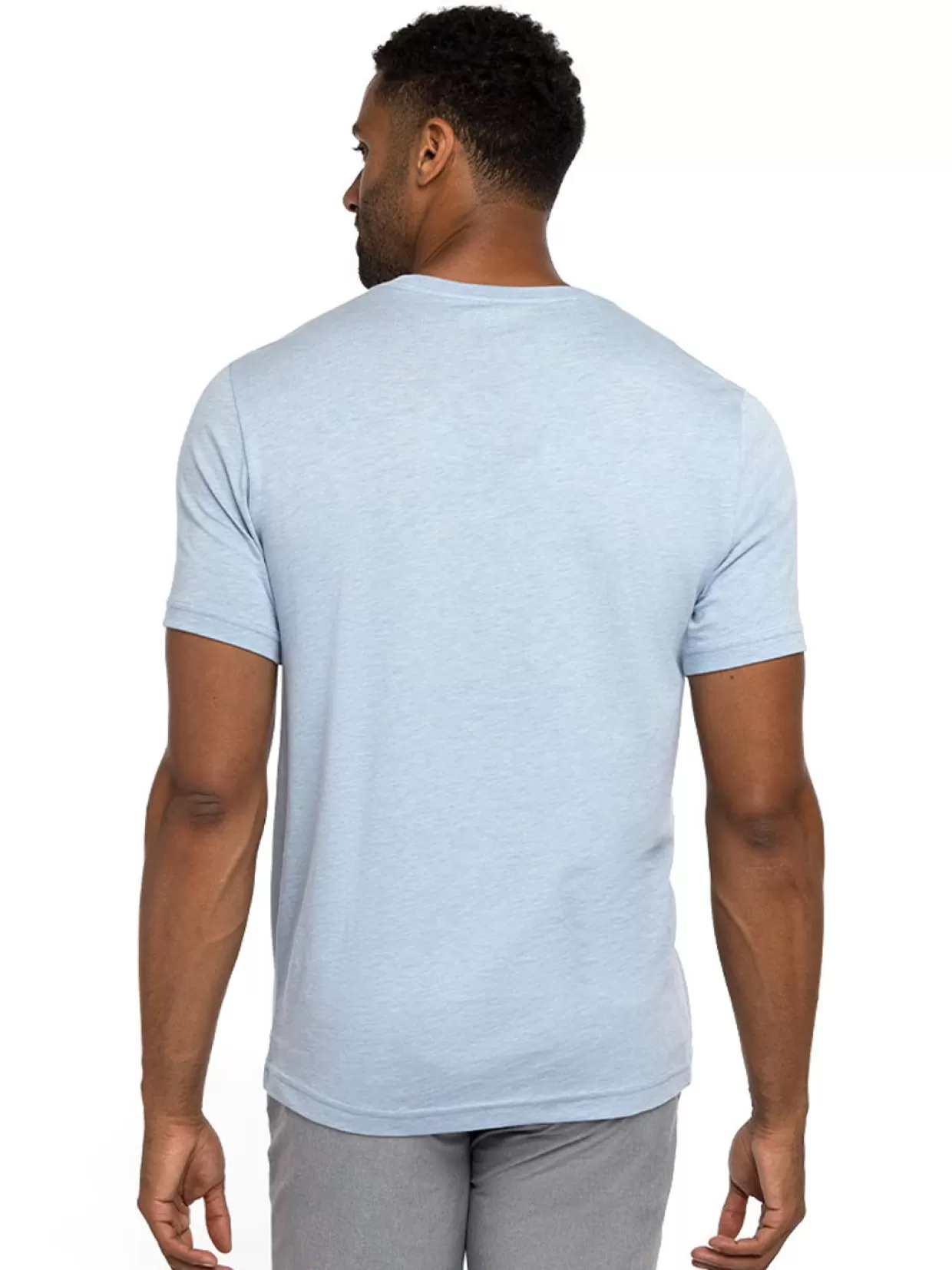 Men Travis Mathew Shirts< Caddy Day T-Shirt - Heather Bel Air Blue