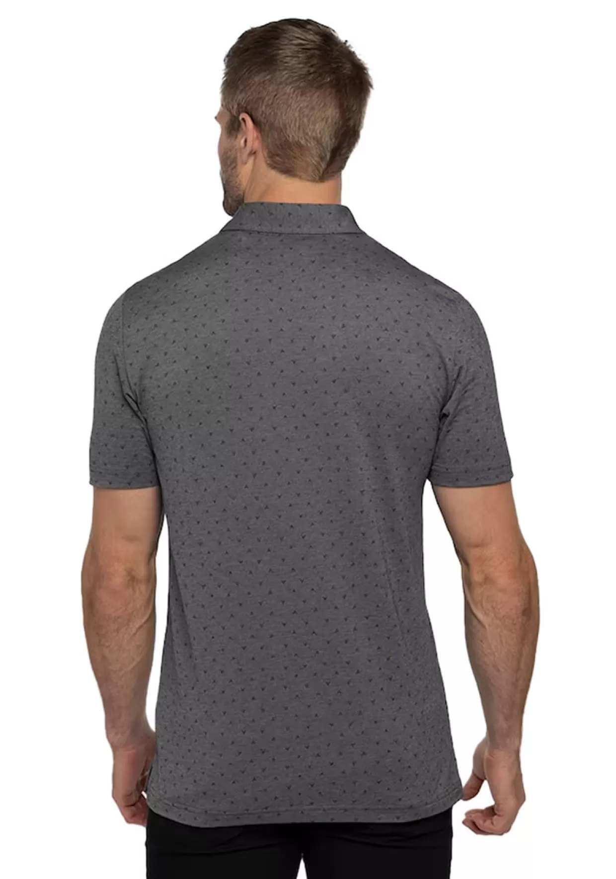 Men Travis Mathew Shirts< Change Of Address Polo - Heather Dark Grey