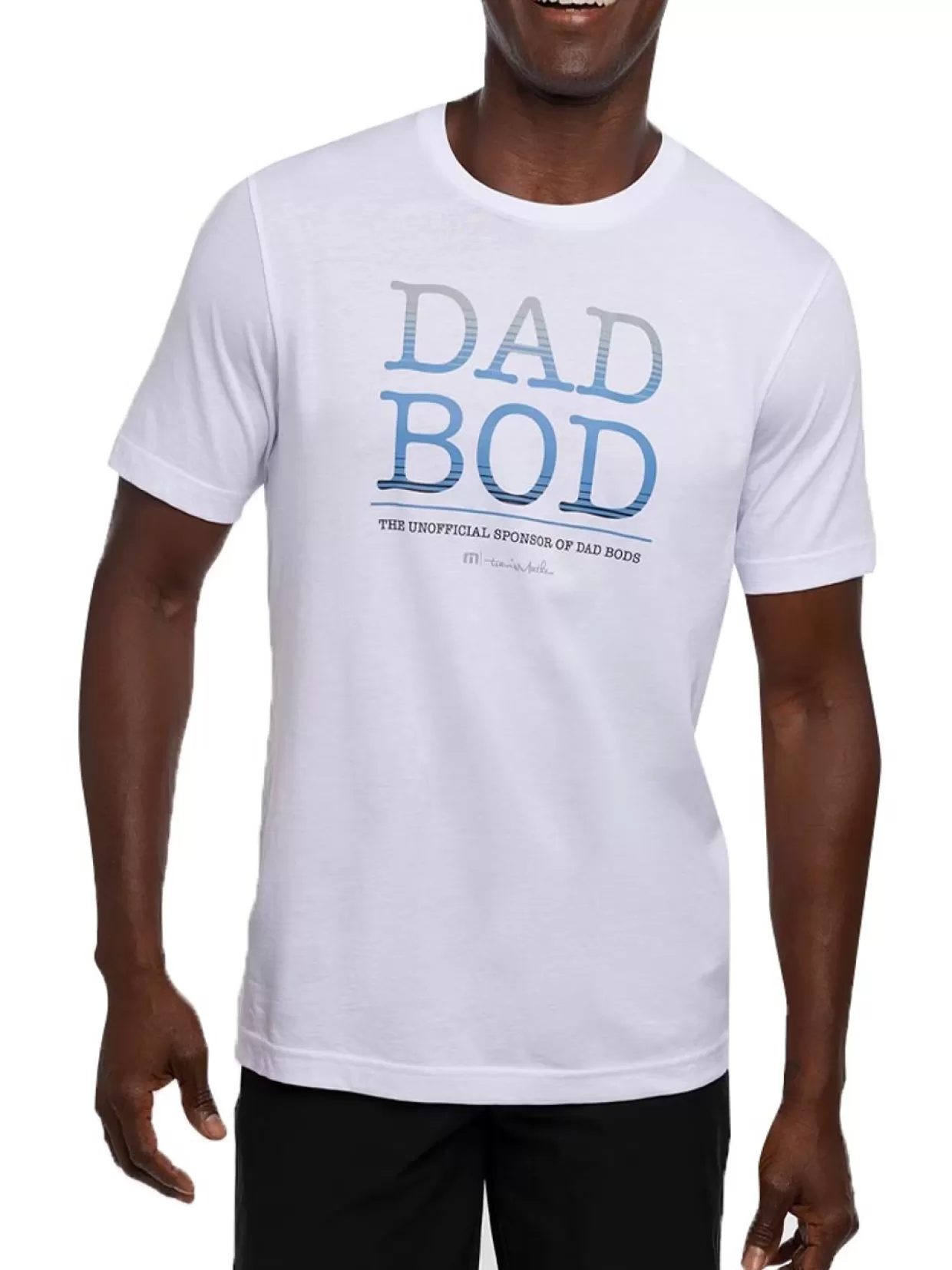 Men Travis Mathew Shirts< Dad Bod T-Shirt - White/Blue