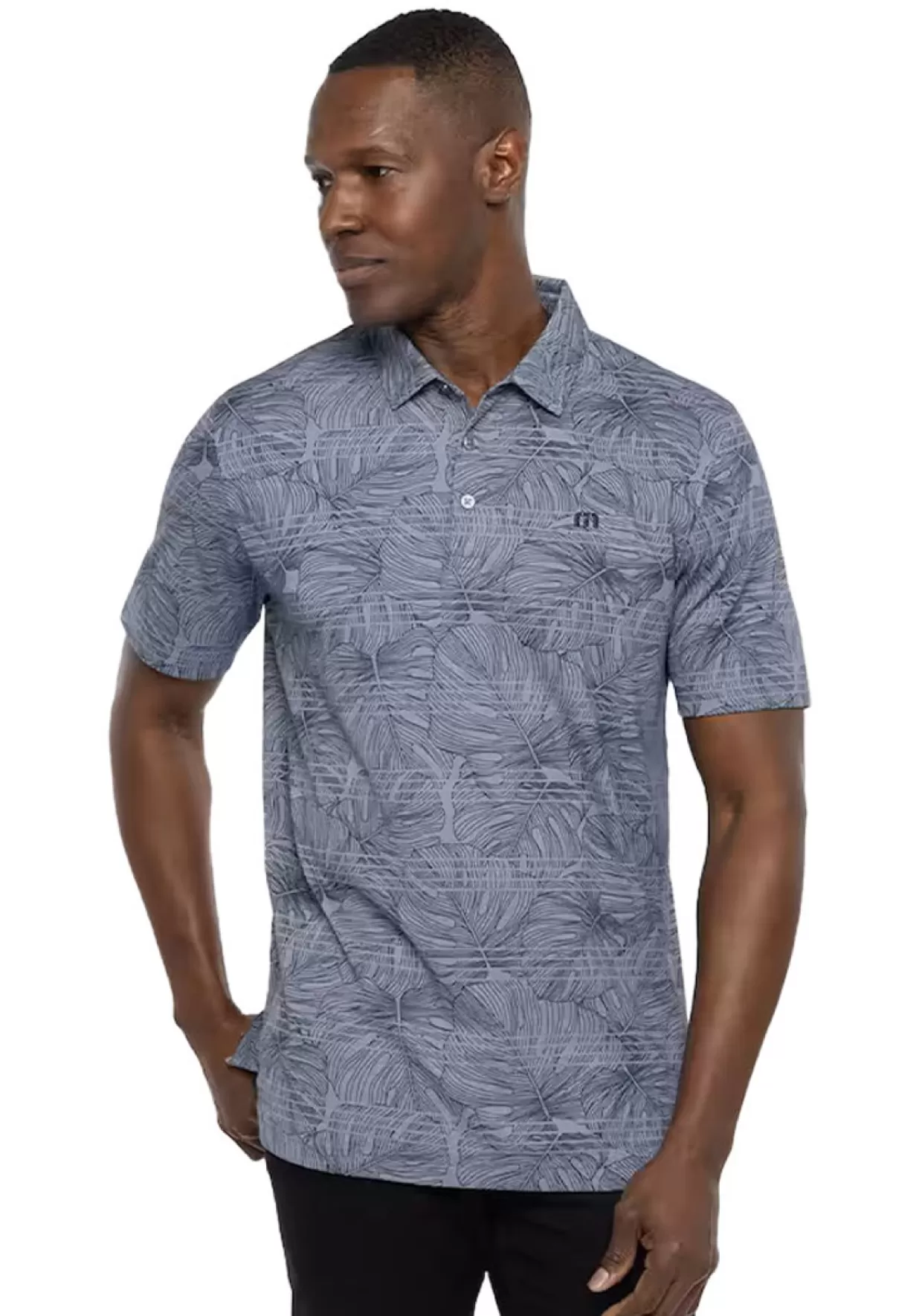 Men Travis Mathew Shirts< Dolphin Dive Polo - Heather Peacoat