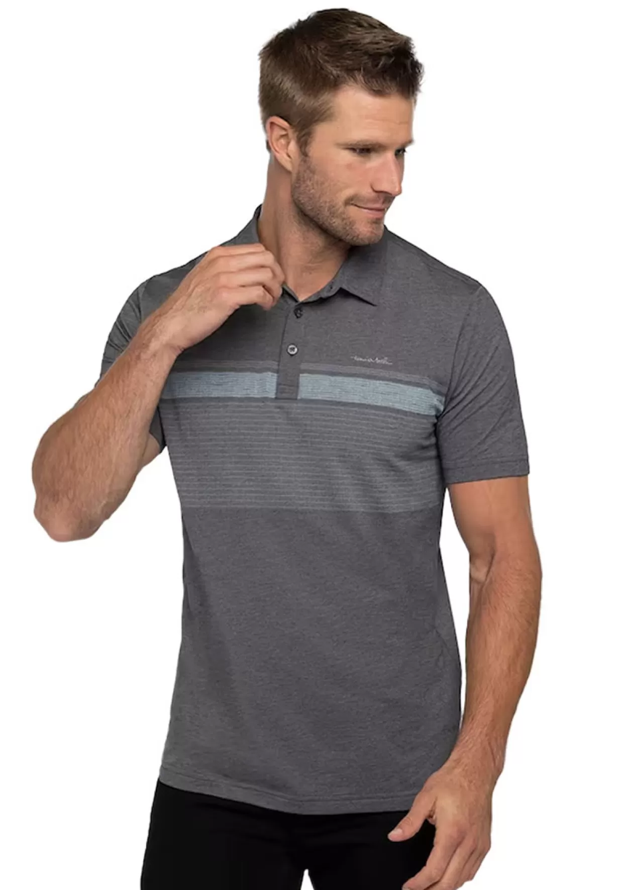 Men Travis Mathew Shirts< Endless Horizon Polo - Heather Dark Grey