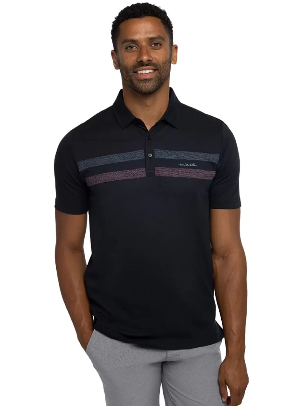 Men Travis Mathew Shirts< Guided Tour Polo - Black