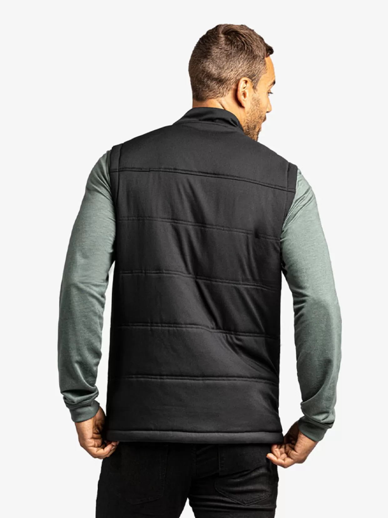 Men Travis Mathew Vests< Interlude Puffer Vest - Black