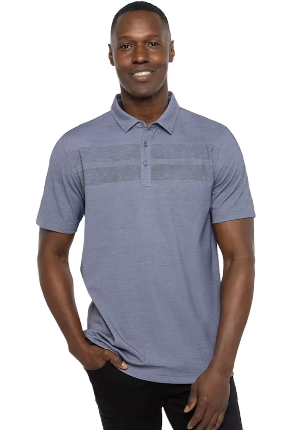 Men Travis Mathew Shirts< One To Remember Polo - Heather Peacoat