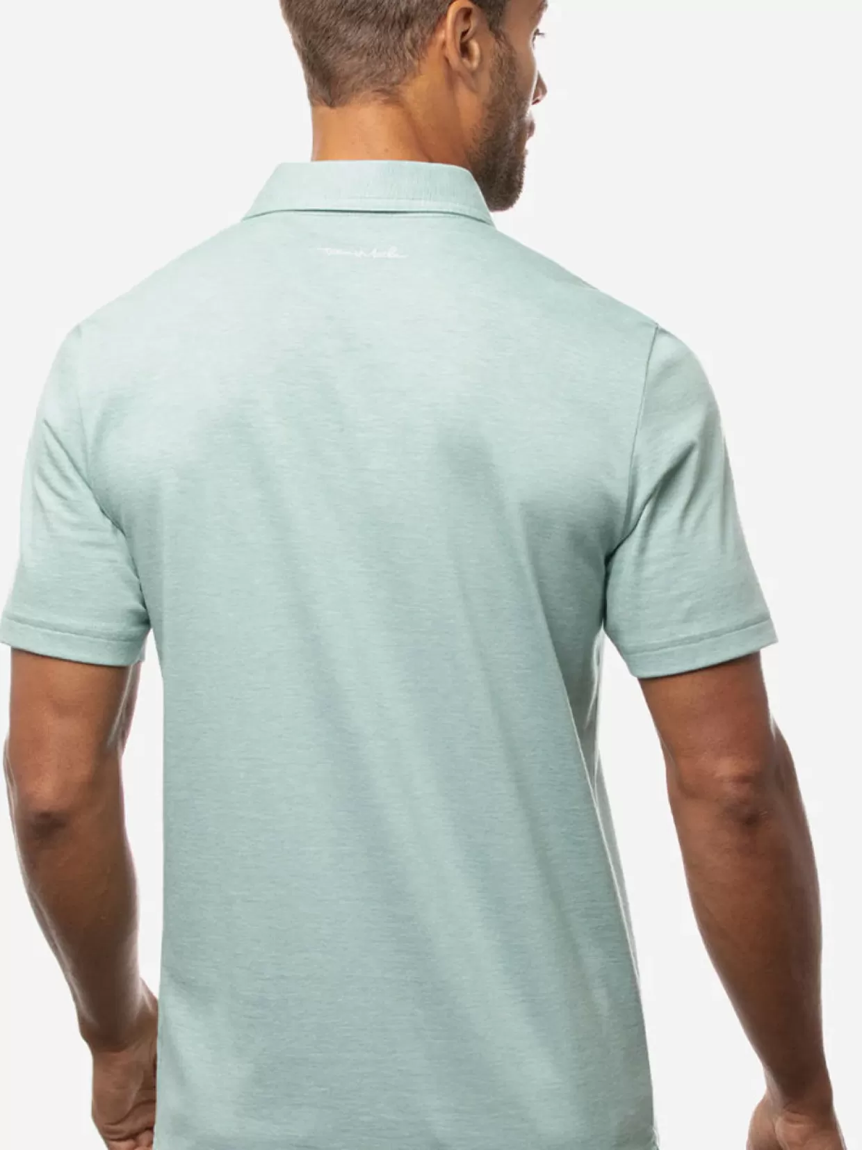 Men Travis Mathew Shirts< The Zinna Polo - Heather Beryl Green