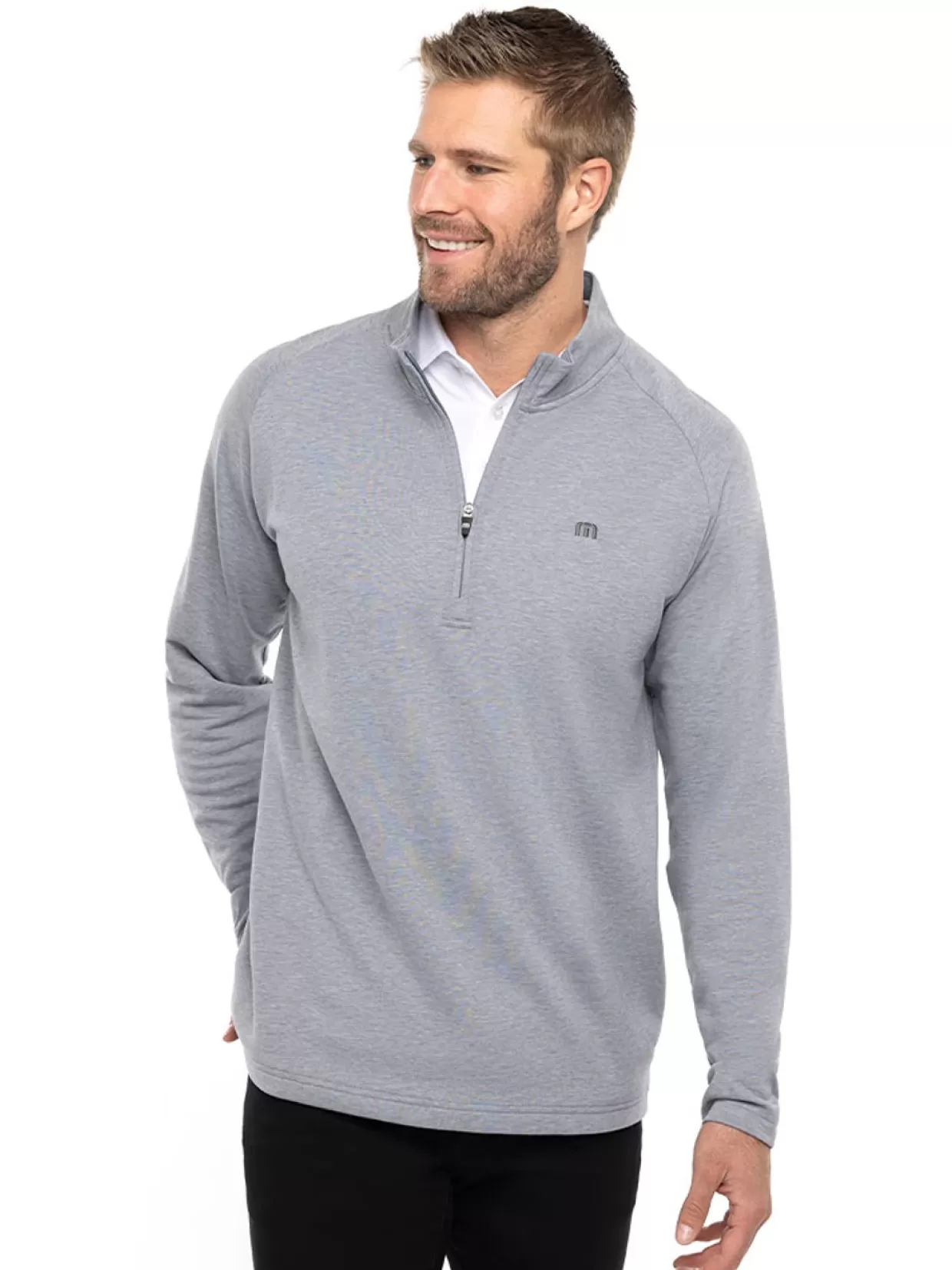 Men Travis Mathew Jumpers< Upgraded 1/4-Zip - Heather Grey