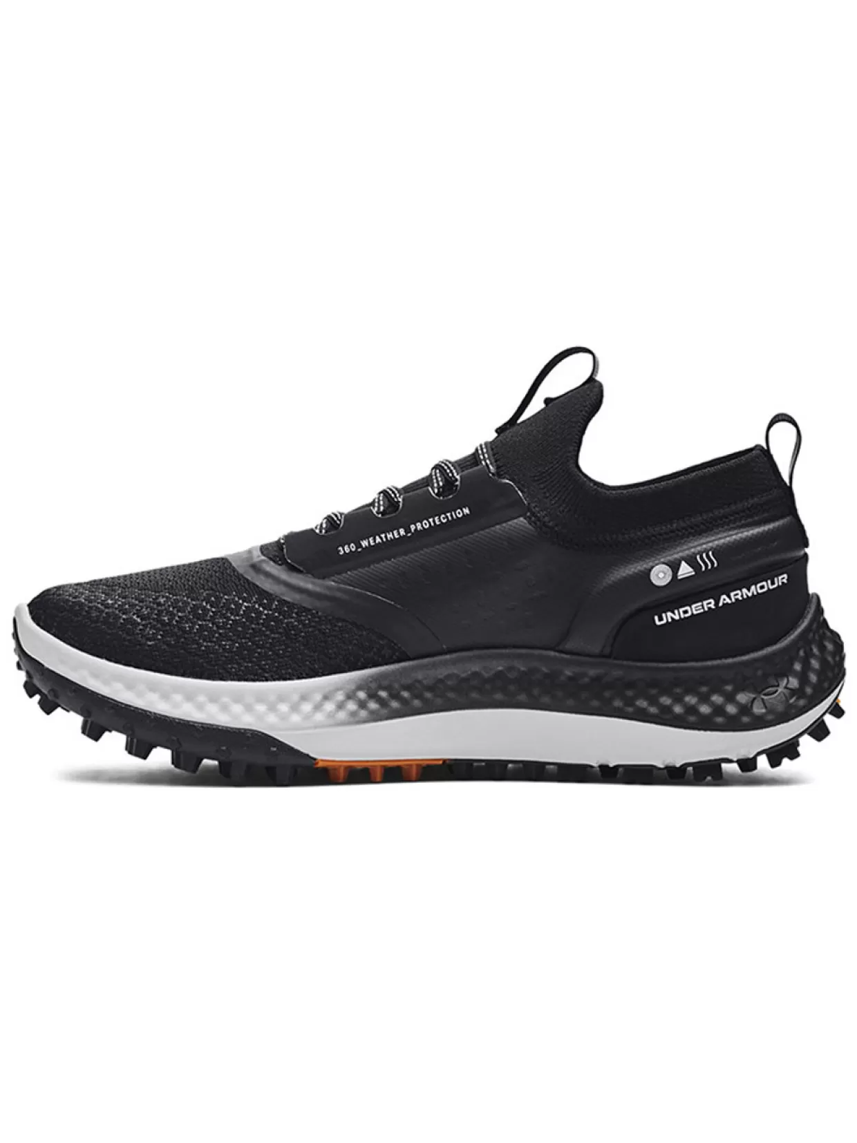 Men Under Armour Mens Golf Shoes< Charged Phantom Spikeless Golf Shoes - Black/Steel