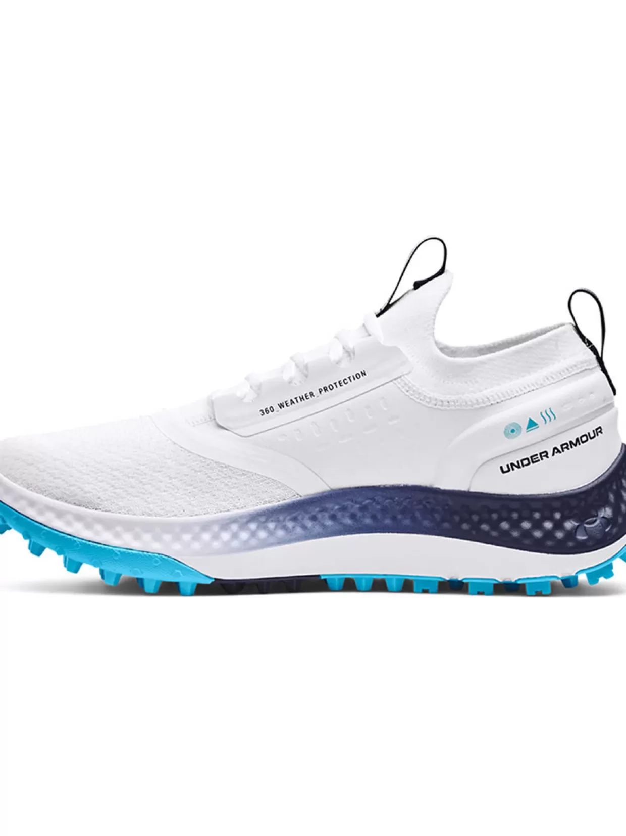 Men Under Armour Mens Golf Shoes< Charged Phantom Spikeless Golf Shoes - White/Black