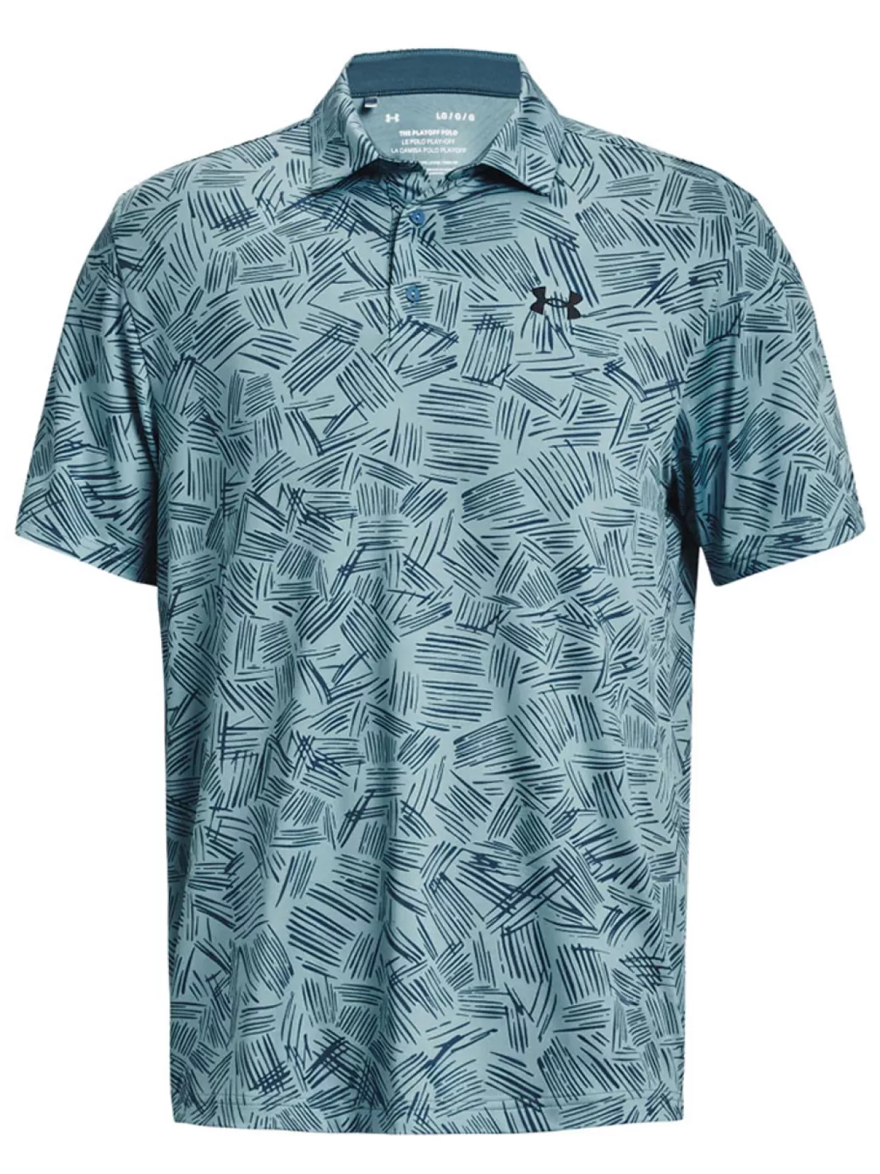 Men Under Armour Shirts< Playoff 3.0 Printed Polo - Still Water/Static Blue