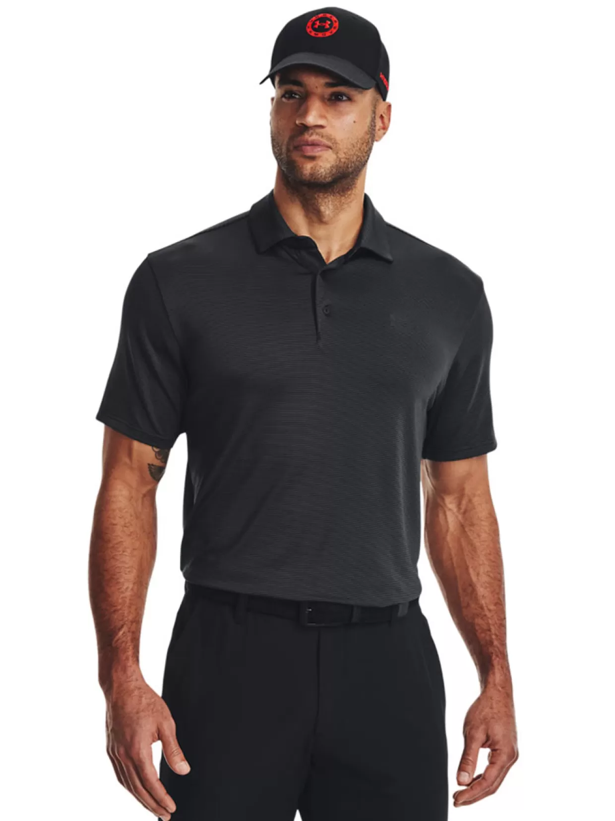 Men Under Armour Shirts< Playoff 3.0 Stripe Polo - Black/Pitch Grey