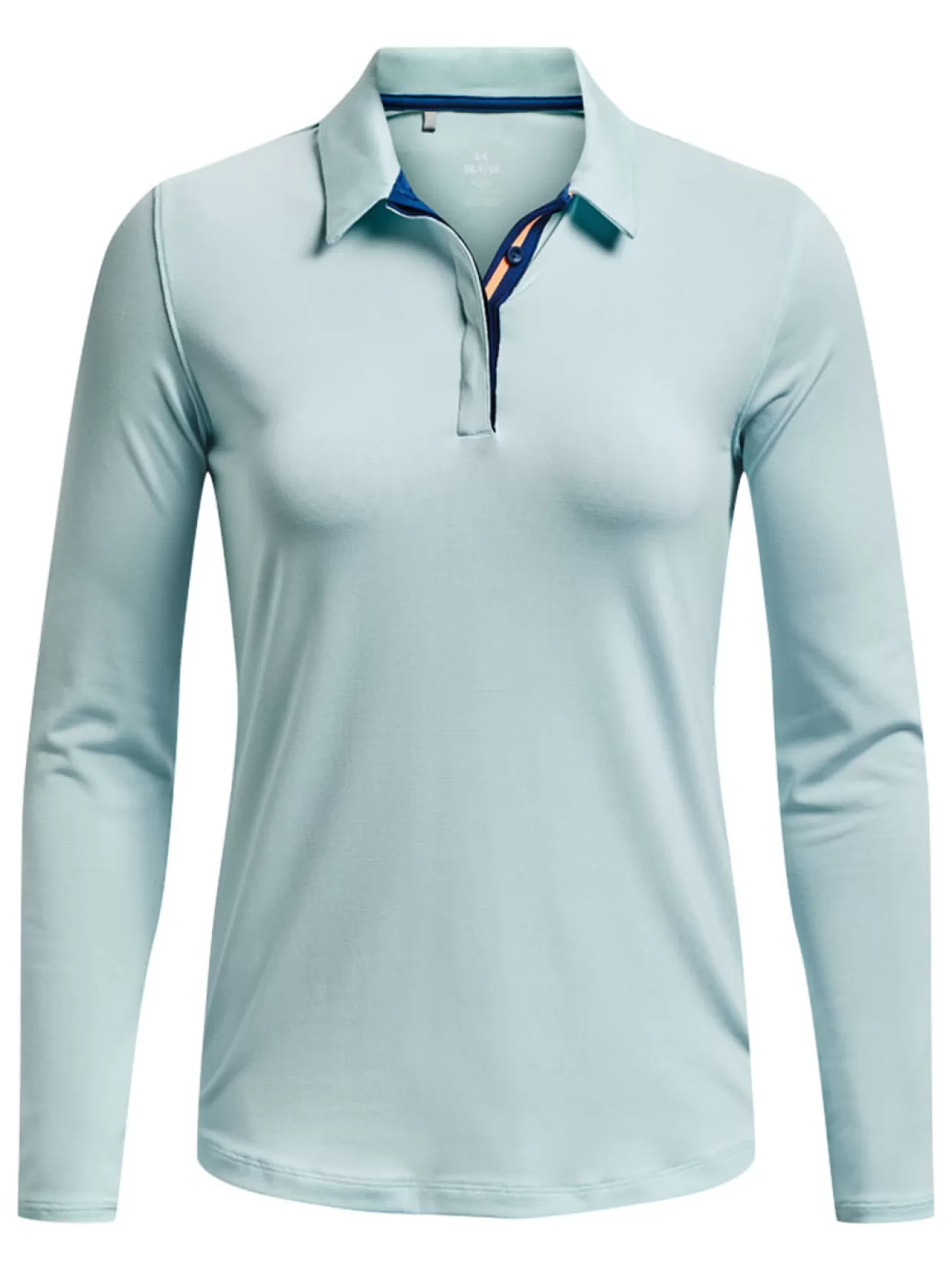 Women Under Armour Shirts< Women'S Zinger Microstripe Ls Polo - Fuse Teal/White